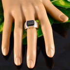 Garnet Solitaire German Silver Red Gems Essential  Trendy Ring Jewellery