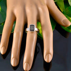 Garnet Solitaire Indian Sterling Silver Red Gemstone Slim Artisan Ring Jewellery