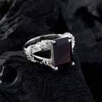 Garnet Solitaire Australian 92.5 Silver Red Gemstones Versatile Rope Wire Ring Jewellery