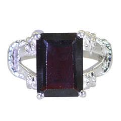 Garnet Solitaire Australian 92.5 Silver Red Gemstones Versatile Rope Wire Ring Jewellery