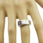 Garnet Solitaire Indian 925 Silver Red Gemstones Minimal Boho Ring Jewelry