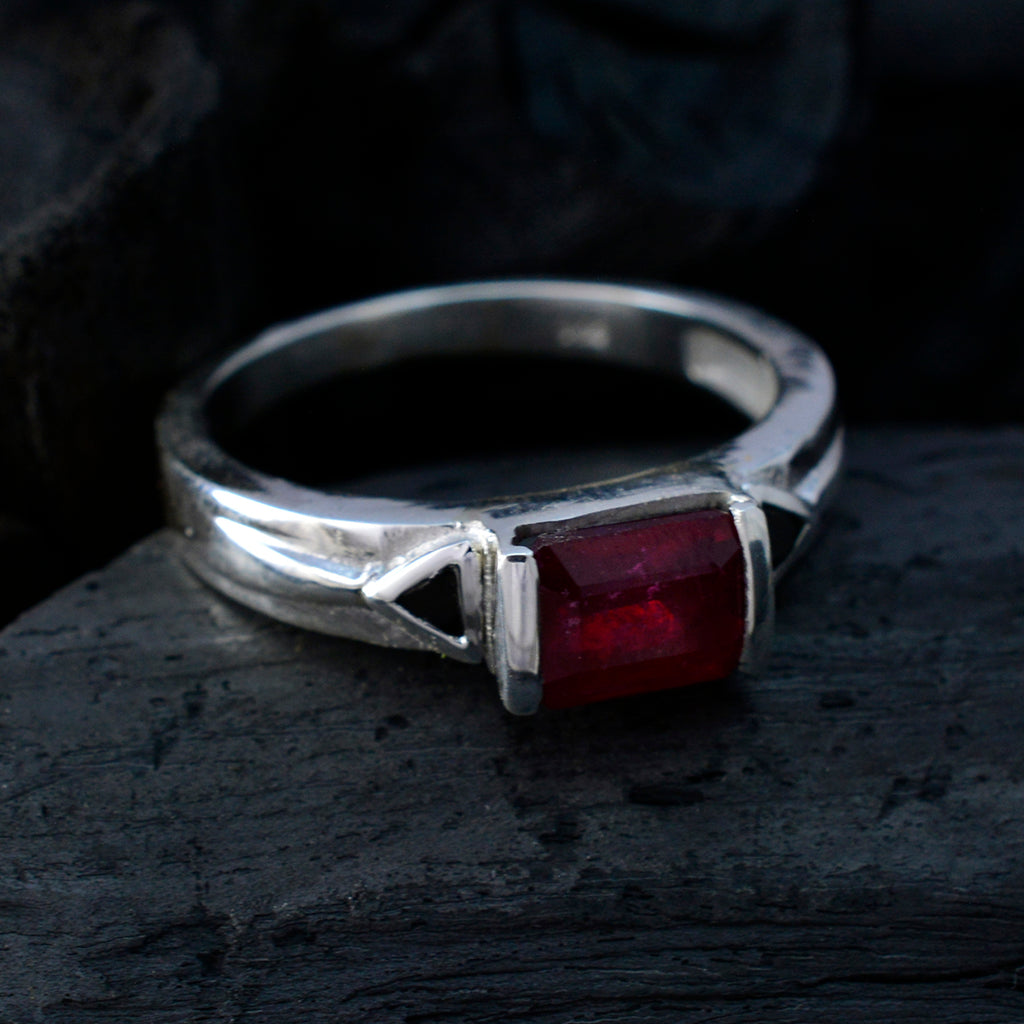 Garnet Solitaire African Sterling Silver Red Gemstone Tiny Love Ring Jewelry