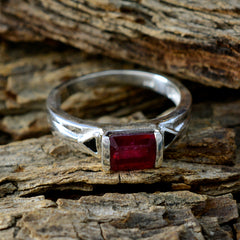 Garnet Solitaire African Sterling Silver Red Gemstone Tiny Love Ring Jewelry