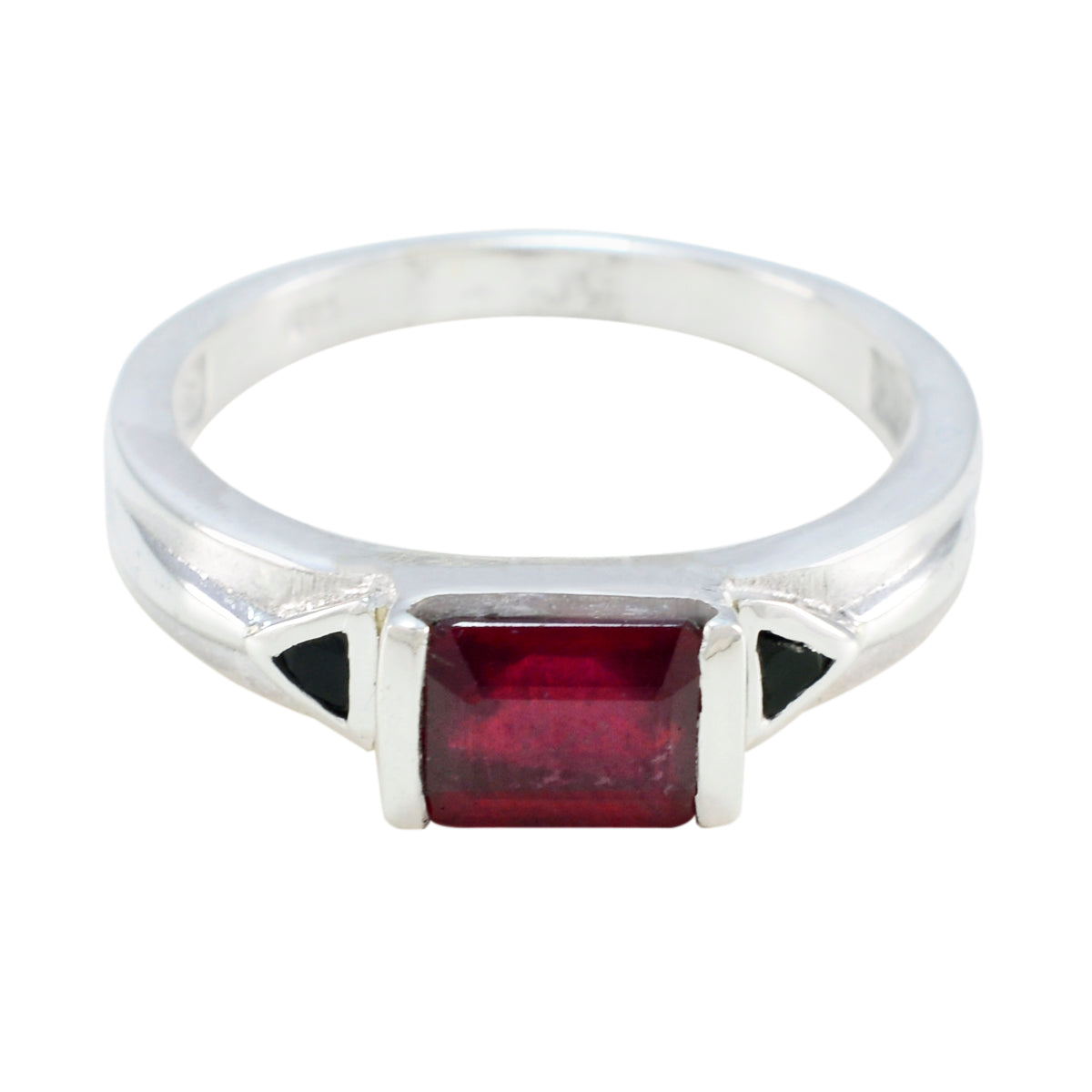 Garnet Solitaire African Sterling Silver Red Gemstone Tiny Love Ring Jewelry