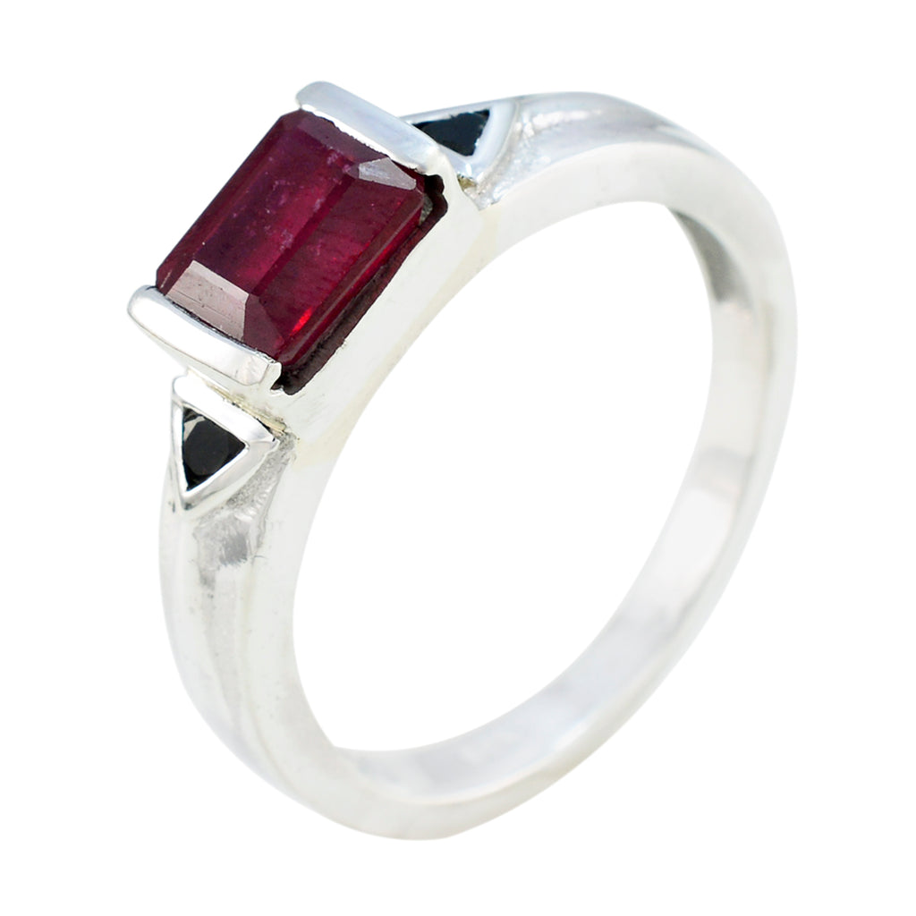 Garnet Solitaire African Sterling Silver Red Gemstone Tiny Love Ring Jewelry