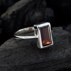 Garnet Solitaire Moroccan Sterling Silver Red Gemstones Featherlight Feminine Ring Jewellery