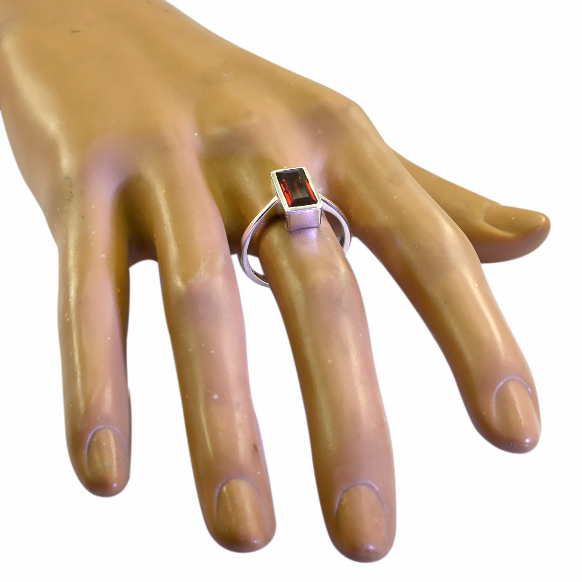 Garnet Solitaire Moroccan Sterling Silver Red Gemstones Featherlight Feminine Ring Jewellery