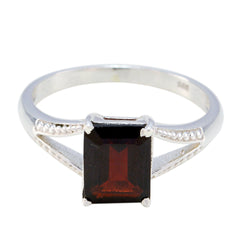 Garnet Solitaire Korean Silver Red Gems Whisper thin Romantic Ring Jewellery