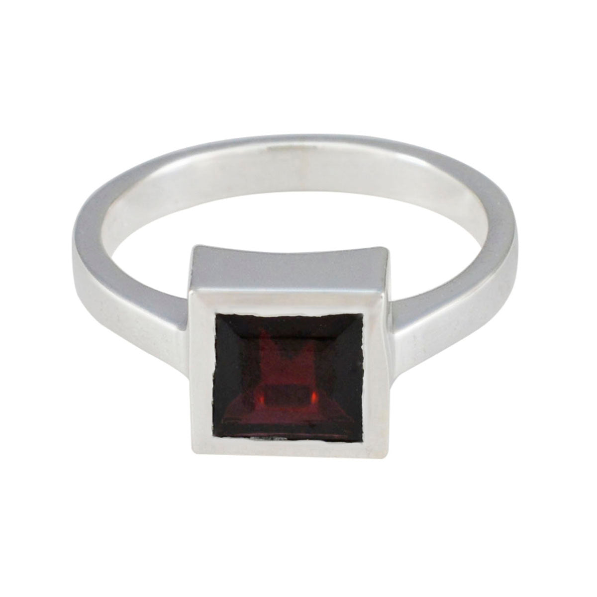 Garnet Solitaire Russian 92.5 Silver Red Gemstones Featherlight Romantic Ring Jewellery Главное изображение товара