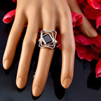 Garnet Solitaire German Sterling Silver Red Gemstone Mid weight Signet Ring Jewellery