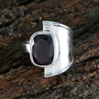 Garnet Solitaire Moroccan 925 Silver Red Gemstone Essential  Trendy Ring Jewelry