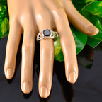 Garnet Solitaire Egyptian Silver Red Gems Tiny Boho Ring Jewelry