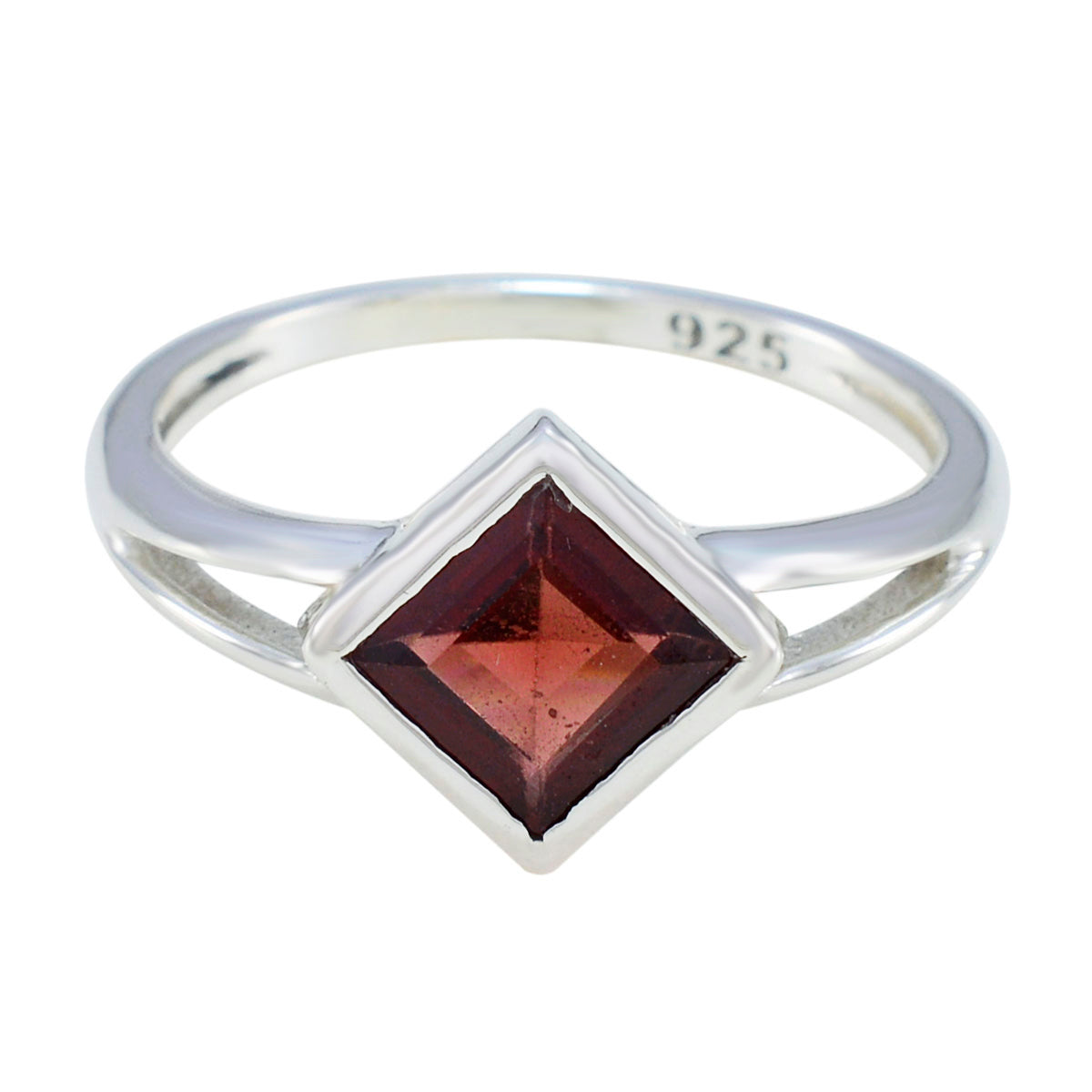 Garnet Solitaire American Sterling Silver Red Gemstone Dainty Fairytale Ring Jewellery