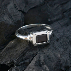 Garnet Solitaire Japanese Silver Red Gems Whisper thin Abstract Ring Jewelry