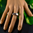 Garnet Solitaire German 925 Sterling Silver Red Gems Tiny Artisan Ring Jewellery