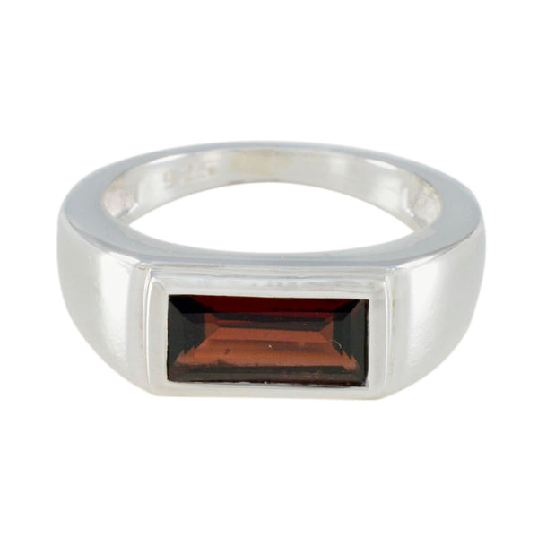 Garnet Solitaire German 925 Sterling Silver Red Gems Tiny Artisan Ring Jewellery