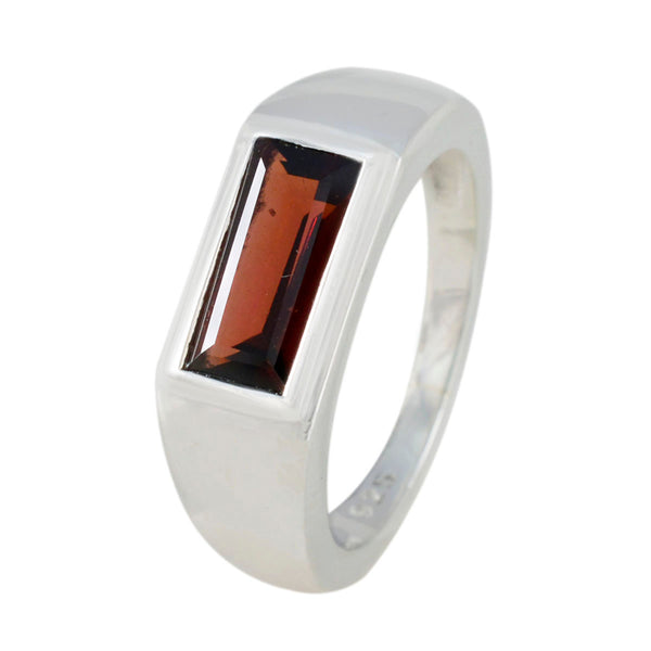 Garnet Solitaire German 925 Sterling Silver Red Gems Tiny Artisan Ring Jewellery