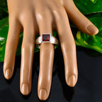 Garnet Solitaire Moroccan Sterling Silver Red Gemstone Classic Feminine Ring Jewelry