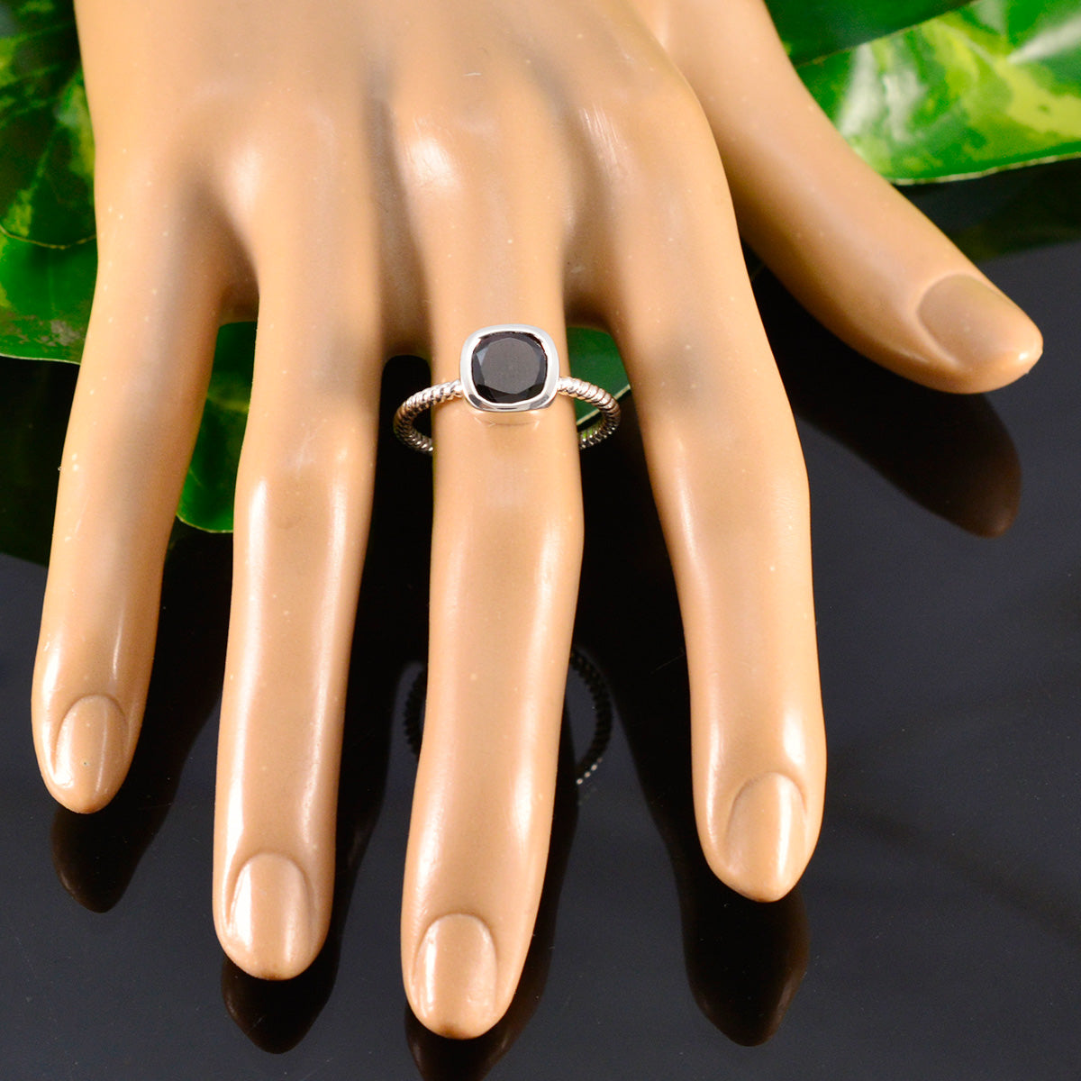 Garnet Solitaire Turkish Silver Red Gems Dainty Sophisticated Ring Jewelry