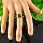 Garnet Solitaire Korean Sterling Silver Red Gemstones Delicate Twist Ring Jewellery