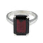 Garnet Solitaire African Sterling Silver Red Gems Minimal Romantic Ring Jewellery