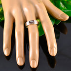 Garnet Solitaire Moroccan 925 Silver Red Gems Slim Artisan Ring Jewellery