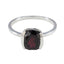 Garnet Solitaire American Silver Red Gemstones Whisper thin Graceful Ring Jewelry