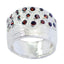 Garnet multiple Indian Sterling Silver Red Gemstone Essential  Armor Ring Jewellery