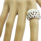 Garnet multiple Indian Sterling Silver Red Gemstone Essential  Armor Ring Jewellery