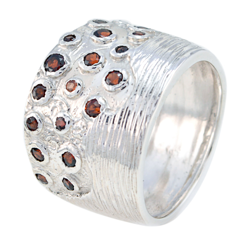 Garnet multiple Indian Sterling Silver Red Gemstone Essential  Armor Ring Jewellery