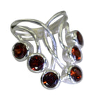 Garnet Hexa Egyptian 92.5 Silver Red Gems Essential  Contemporary Ring Jewelry