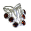 Garnet Hexa Egyptian 92.5 Silver Red Gems Essential  Contemporary Ring Jewelry