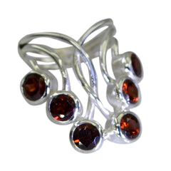 Garnet Hexa Egyptian 92.5 Silver Red Gems Essential  Contemporary Ring Jewelry