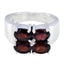 Garnet quarter German 92.5 Silver Red Gems Essential  Trendy Ring Jewellery