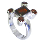 Garnet Penta Moroccan 925 Silver Red Gemstones Versatile Modern Ring Jewellery