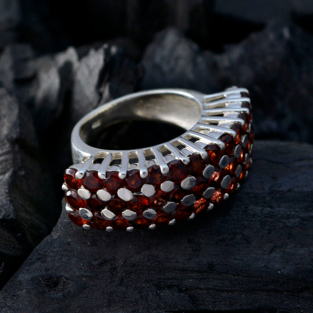 Garnet multiple Italian 925 Silver Red Gemstone Statement Victorian Ring Jewelry
