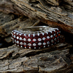 Garnet multiple Italian 925 Silver Red Gemstone Statement Victorian Ring Jewelry