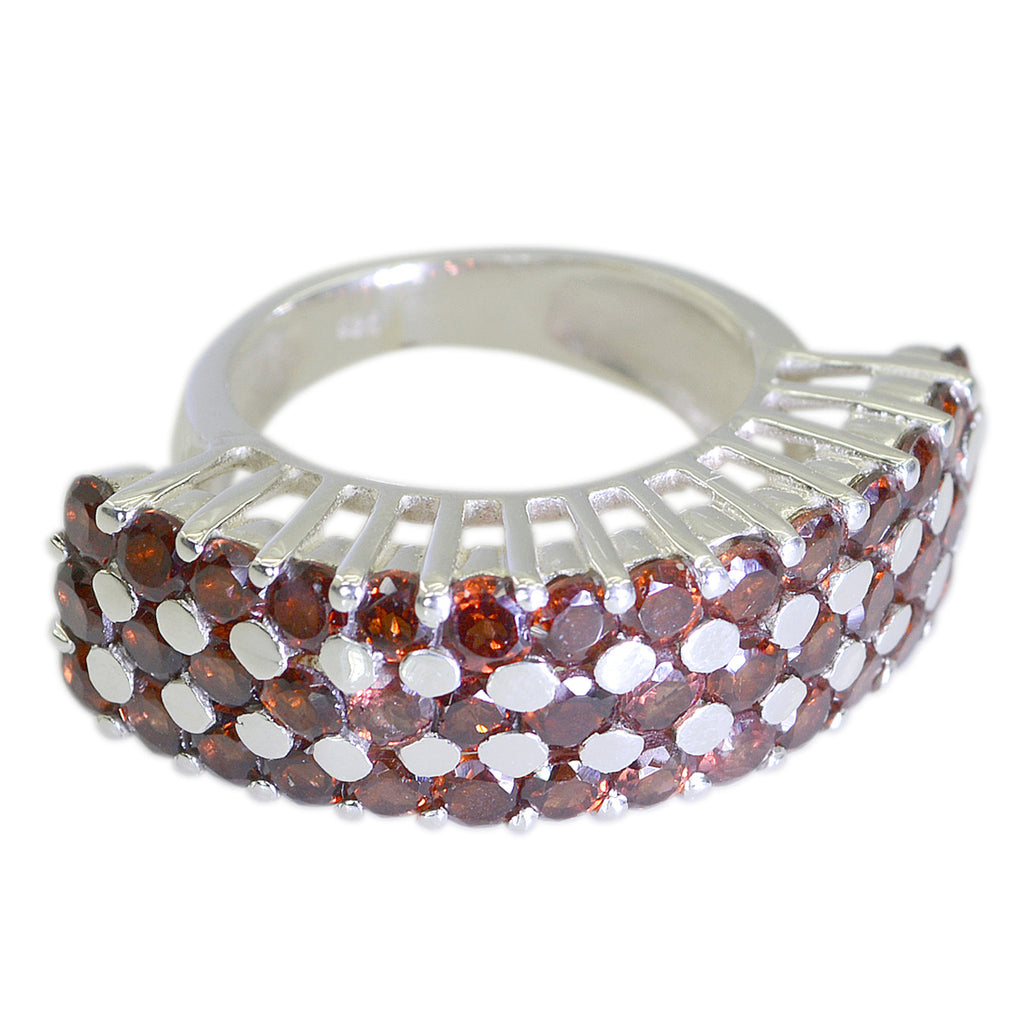 Garnet multiple Italian 925 Silver Red Gemstone Statement Victorian Ring Jewelry