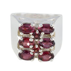 Garnet multiple Spanish 925 Silver Red Gems Chunky antique Ring Jewellery