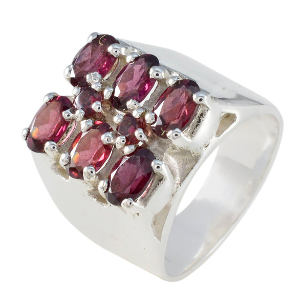 Garnet multiple Spanish 925 Silver Red Gems Chunky antique Ring Jewellery