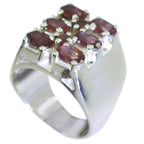 Garnet multiple Spanish 925 Silver Red Gems Chunky antique Ring Jewellery
