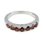 Garnet Hepta Japanese 925 Sterling Silver Red Gemstones Whisper thin Graceful Band Jewellery