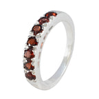 Garnet Hepta Japanese 925 Sterling Silver Red Gemstones Whisper thin Graceful Band Jewellery