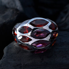 Garnet multiple Spanish Silver Red Gemstones Statement Armor Ring Jewellery