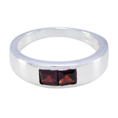 Garnet Toi et Moi Russian Sterling Silver Red Gems Featherlight Trendy Ring Jewelry