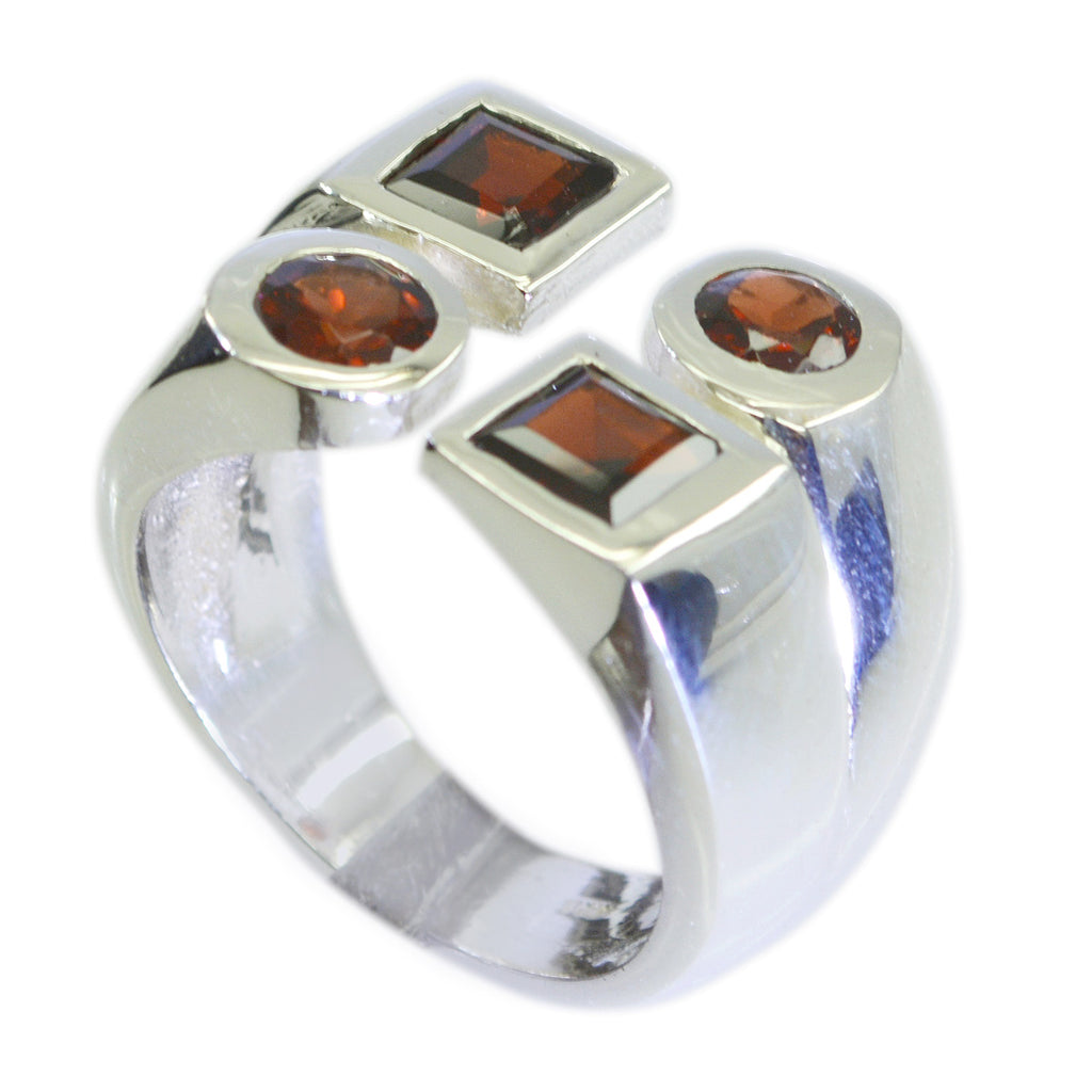 Garnet quarter German 925 Sterling Silver Red Gemstone Chunky Victorian Ring Jewellery
