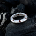 Garnet multiple German 925 Silver Red Gemstones Slim Eternity Band Jewelry