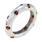 Garnet multiple German 925 Silver Red Gemstones Slim Eternity Band Jewelry