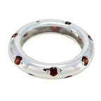 Garnet multiple German 925 Silver Red Gemstones Slim Eternity Band Jewelry
