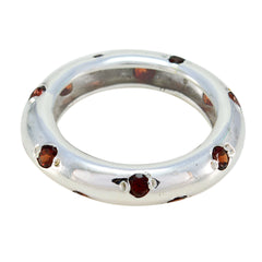 Garnet multiple German 925 Silver Red Gemstones Slim Eternity Band Jewelry